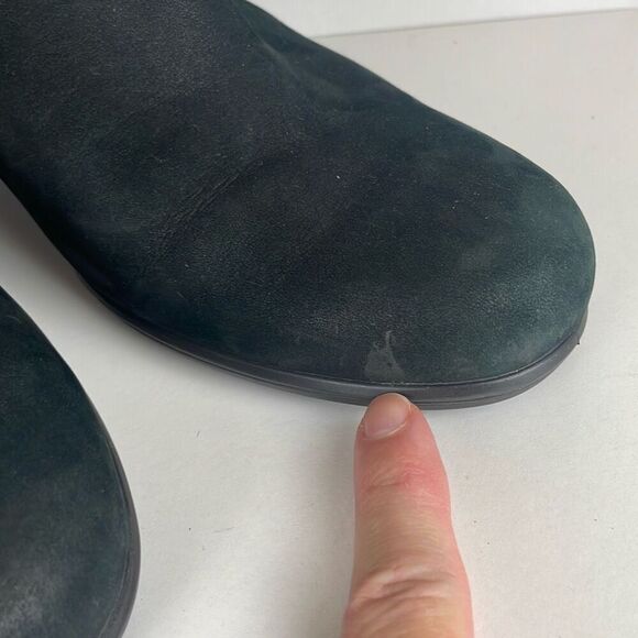 Ecco Black Nubuck Leather Ankle Boots 40 - Picture 8 of 12